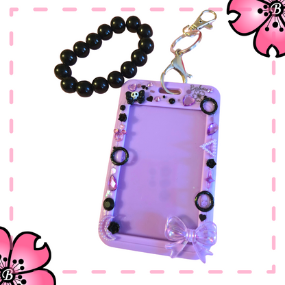 Card Holder Lilla e nero per Photocard kpop e badge