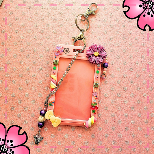 Binder porta photocard decorato per tessere e foto - rosa