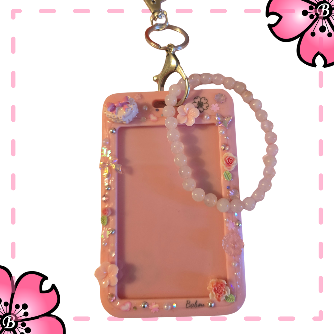 Card Holder Rosa "Cute" per Photocard kpop e badge