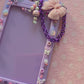 Decorated photocard holder binder for cards and photos - purple