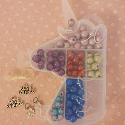 "UNICORN" BEAD KIT with miracle beads and CHARMS with our LOGO