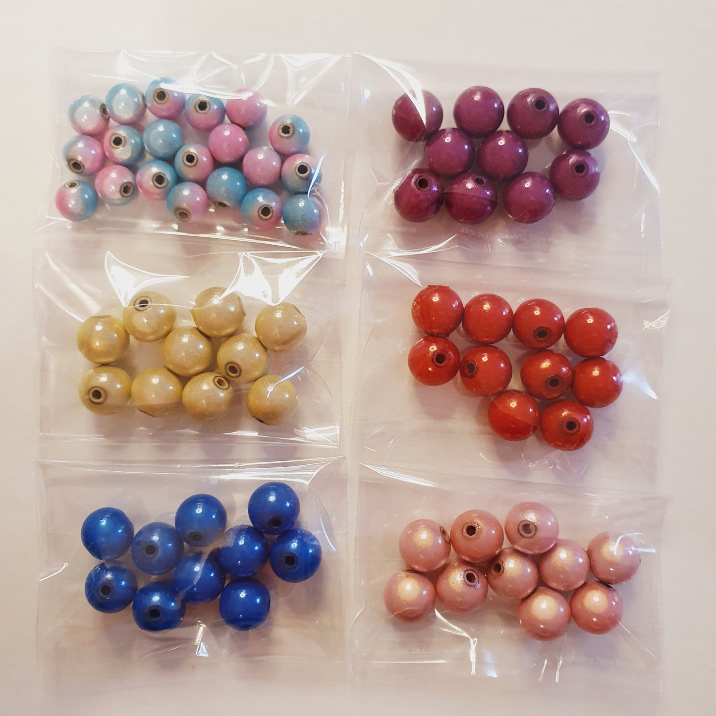 Perline 10mm resina riflettente 10 pezzi -scegli il colore