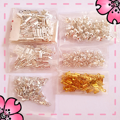 Terminals for costume jewelery (cable lug and knot cover)