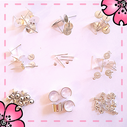 Bases for creating stud earrings
