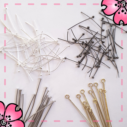 Nails for costume jewellery