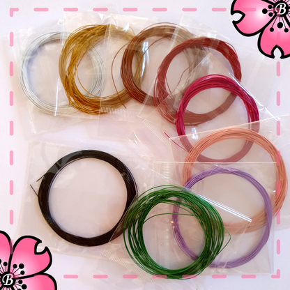 Steel cable to create costume jewelery - colored - 5 metres