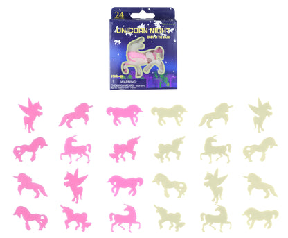 UNICORNS that Glow in the Dark. Wall and Furniture Decoration 24 pcs